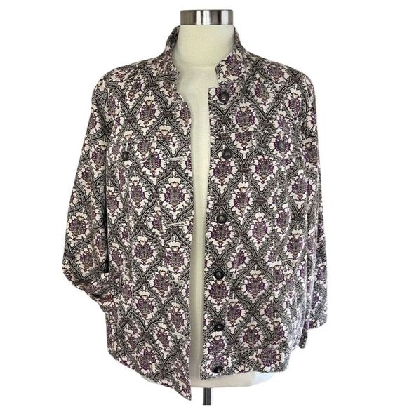 CHARTER CLUB VINTAGE Lightweight Button Front Jacket, 2X‎ - Picture 3 of 9